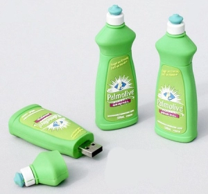 Memoria USB en PVC 3D diseño Botella de Detergente