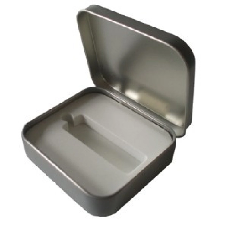 Caja Metalica Rectangular para USB con espuma troquelada