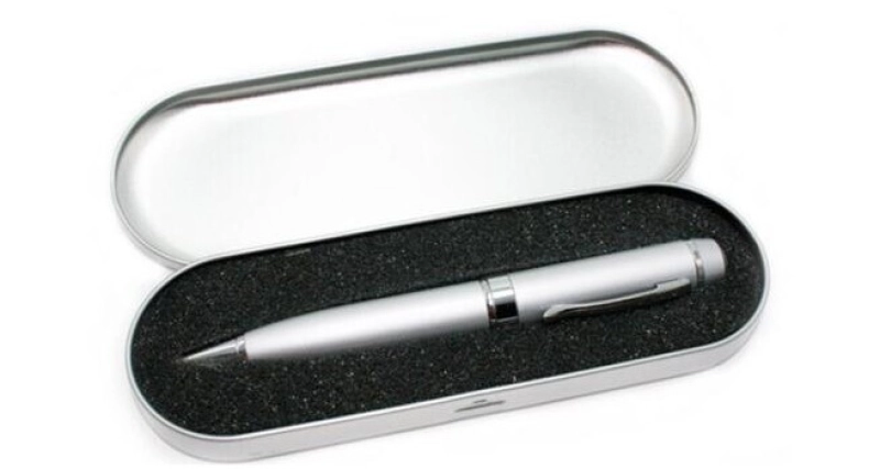 Caja Metalica para Boligrafo con espuma troquelada