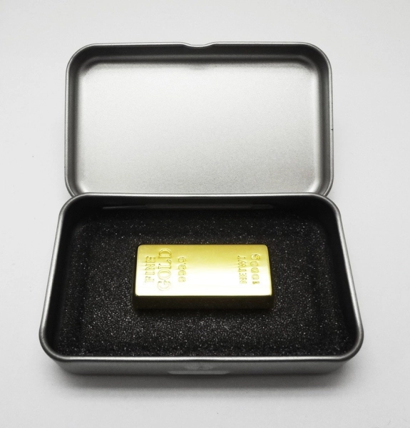 Caja Metalica Rectangular para USB con espuma troquelada