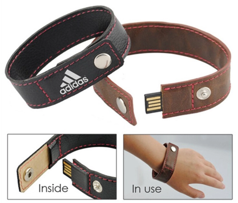 Memoria USB Brazalete en Cuero