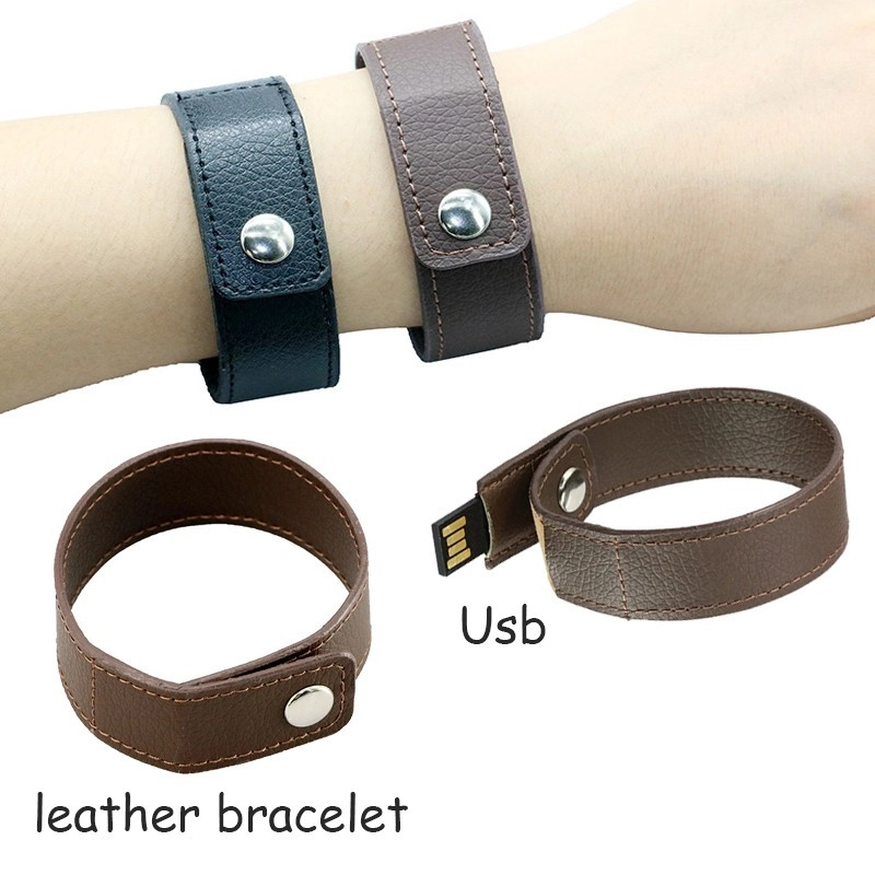 Memoria USB Brazalete en Cuero
