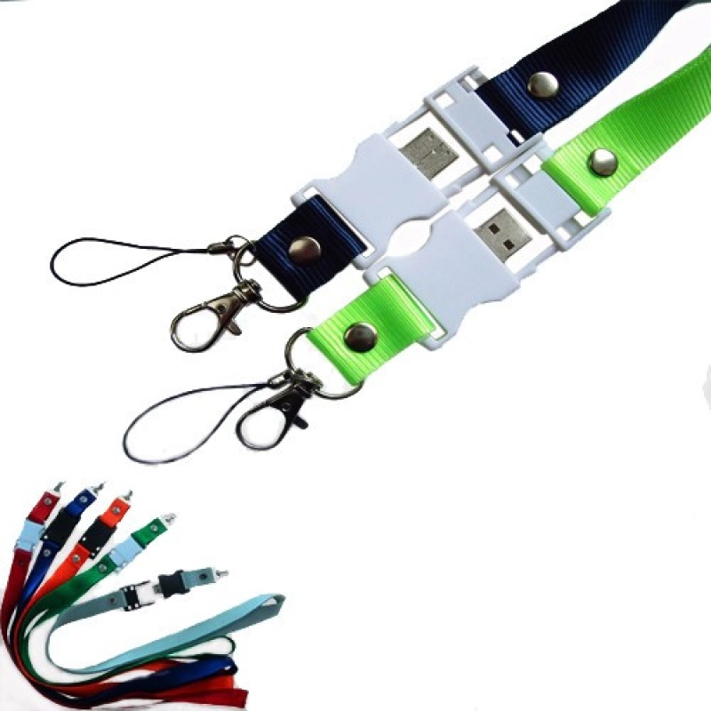 Memoria USB diseño cinta lanyard porta carnet