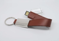 Memoria USB Brazalete en Metal y Cuero