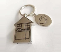 Memoria USB metalica diseño de Casa