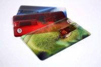 Memoria USB plastica acrilica en forma de Tarjeta