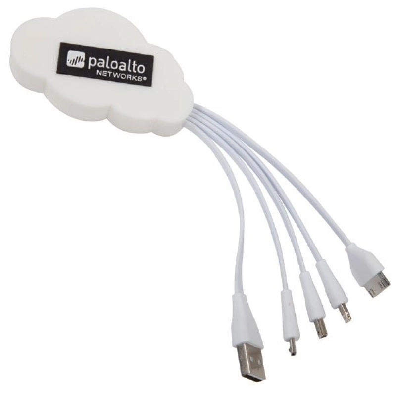 Cable Multiconector x 2 en PVC 3D en diseño de Nube