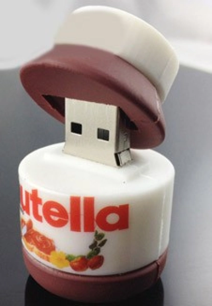 Memoria USB en PVC 3D diseño Frasco de Nutella