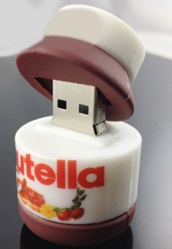 Memoria USB en PVC 3D diseño Frasco de Nutella