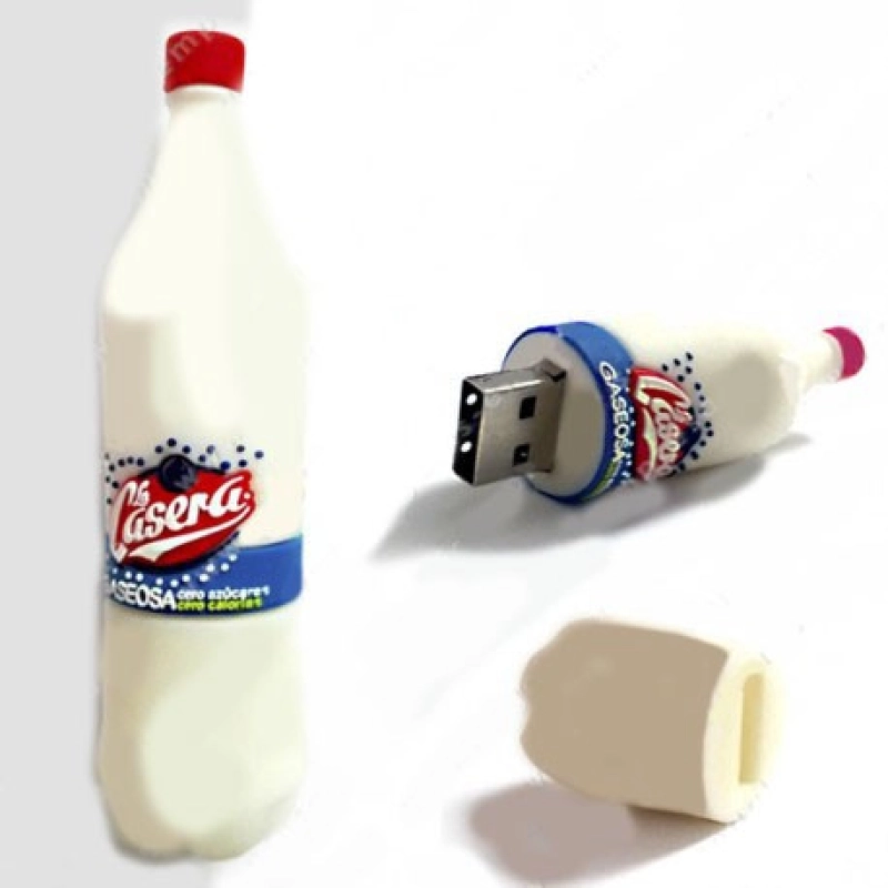 Memoria USB en PVC 3D diseño Botella de Gaseosa
