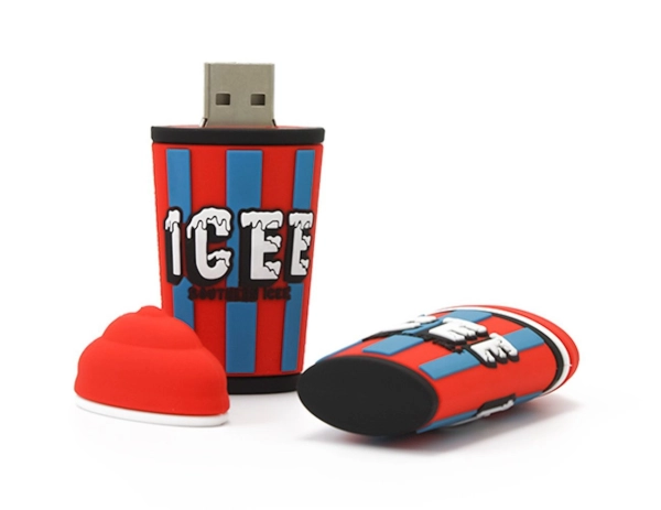 Memoria USB en PVC 3D diseño Vaso de Helado