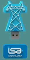 Memoria USB en PVC 2D diseño Torre Electrica ISA