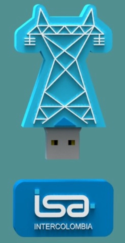 Memoria USB en PVC 2D diseño Torre Electrica ISA