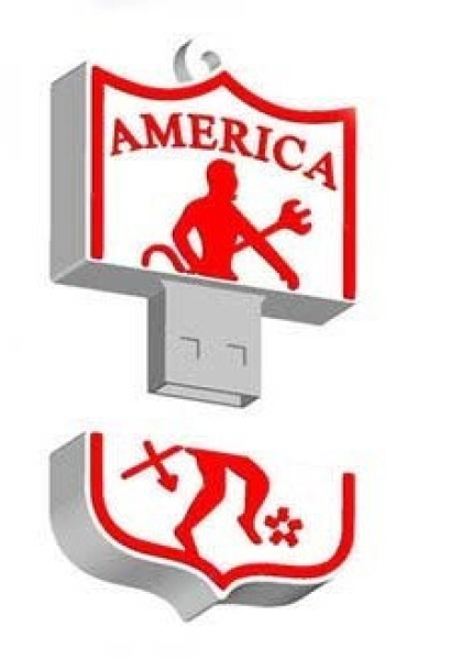 Memoria USB en PVC 2D diseño Escudo America