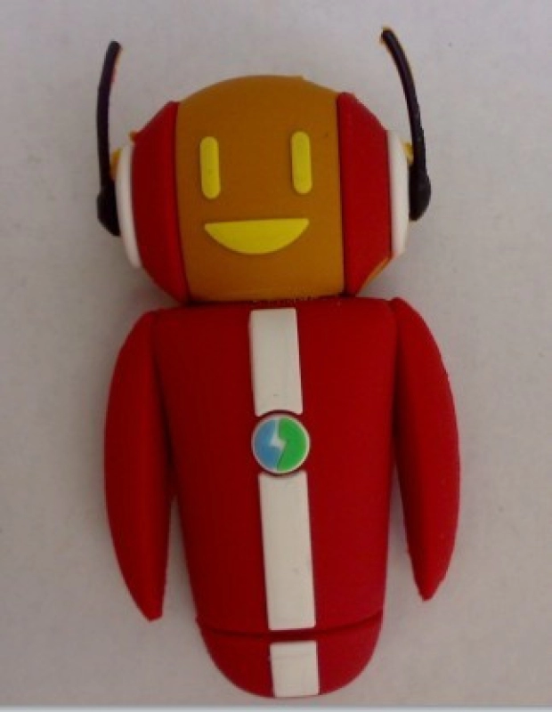 Memoria USB en PVC 2D diseño Muñeco con Audifonos