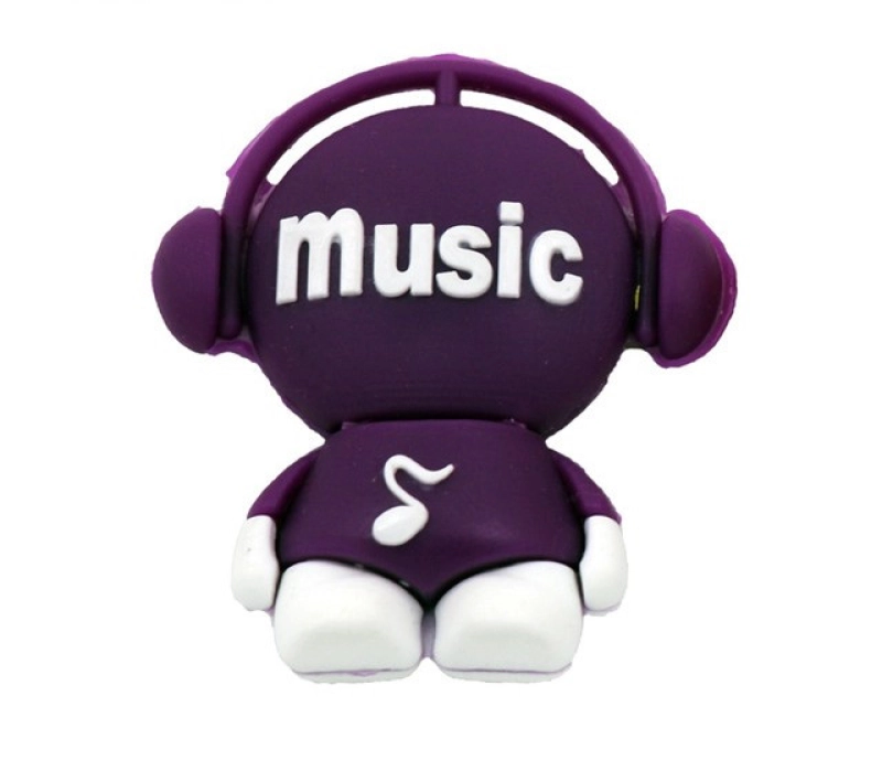 Memoria USB en PVC 3D diseño Muñeco con Audifonos