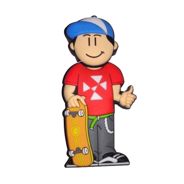 Memoria USB en PVC 2D diseño Patinador