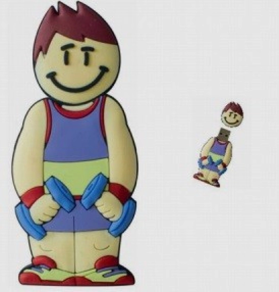 Memoria USB en PVC 2D diseño Pesista