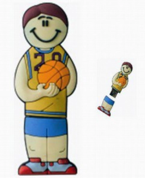 Memoria USB en PVC 2D diseño Basquetbolista