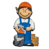 Memoria USB en PVC 2D diseño Albañil