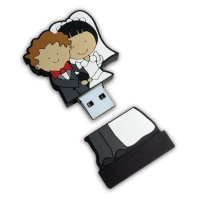 Memoria USB en PVC 2D diseño Novios