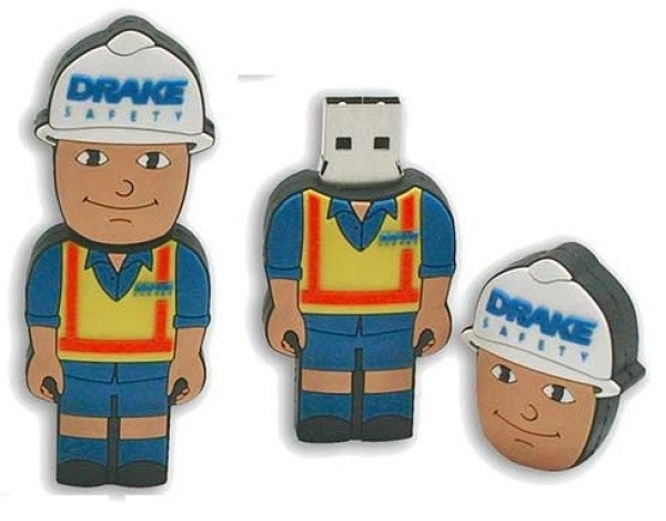 Memoria USB en PVC 2D diseño Ingeniero