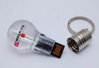 Memoria USB diseño Bombillo en acrilico y metal