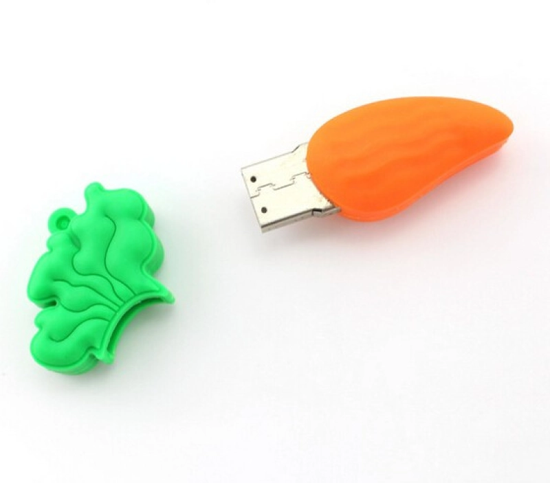Memoria USB en PVC 2D diseño Zanahoria