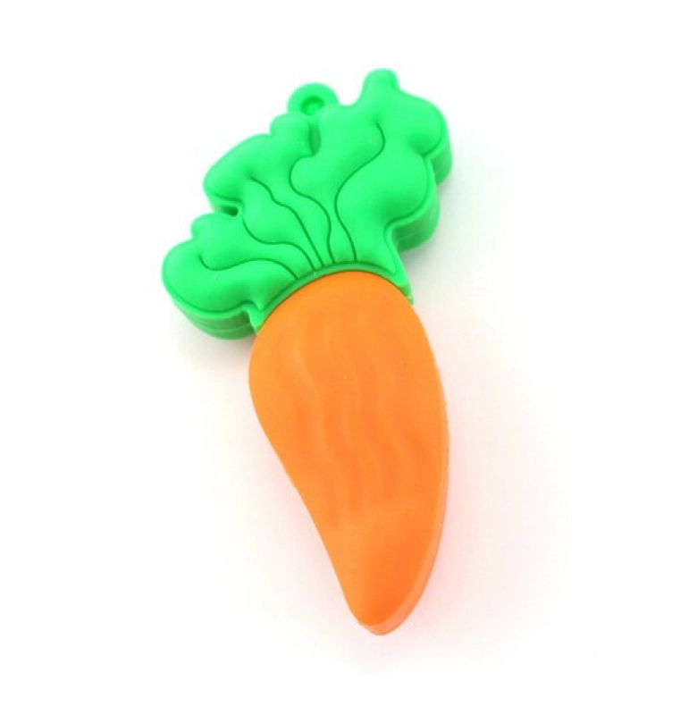 Memoria USB en PVC 2D diseño Zanahoria