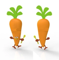 Memoria USB en PVC 3D diseño Zanahoria