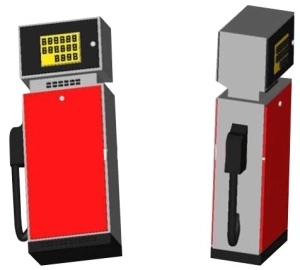 Memoria USB en PVC 2D diseño Dispensador de Gasolina