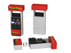 Memoria USB en PVC 2D diseño Dispensador de Gasolina