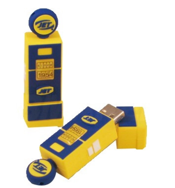 Memoria USB en PVC 2D diseño Dispensador de Gasolina