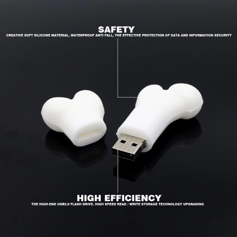 Memoria USB en PVC 2D diseño Hueso