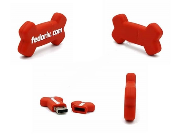 Memoria USB en PVC 2D diseño Hueso