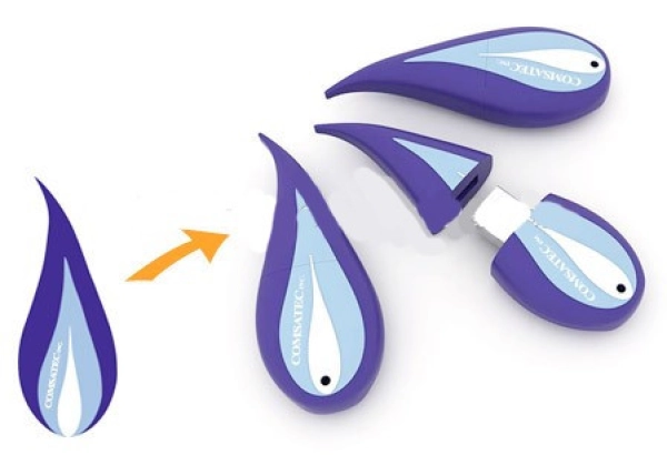Memoria USB en PVC 2D diseño Gota