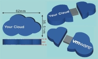 Memoria USB en PVC 2D diseño Nube