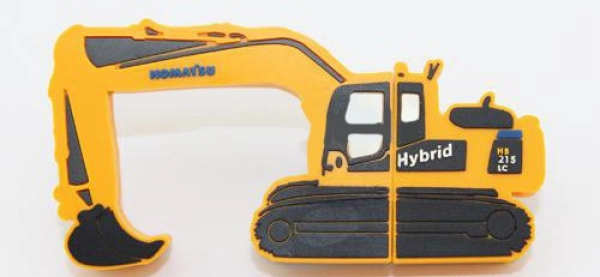 Memoria USB en PVC 2D Grua con Pala