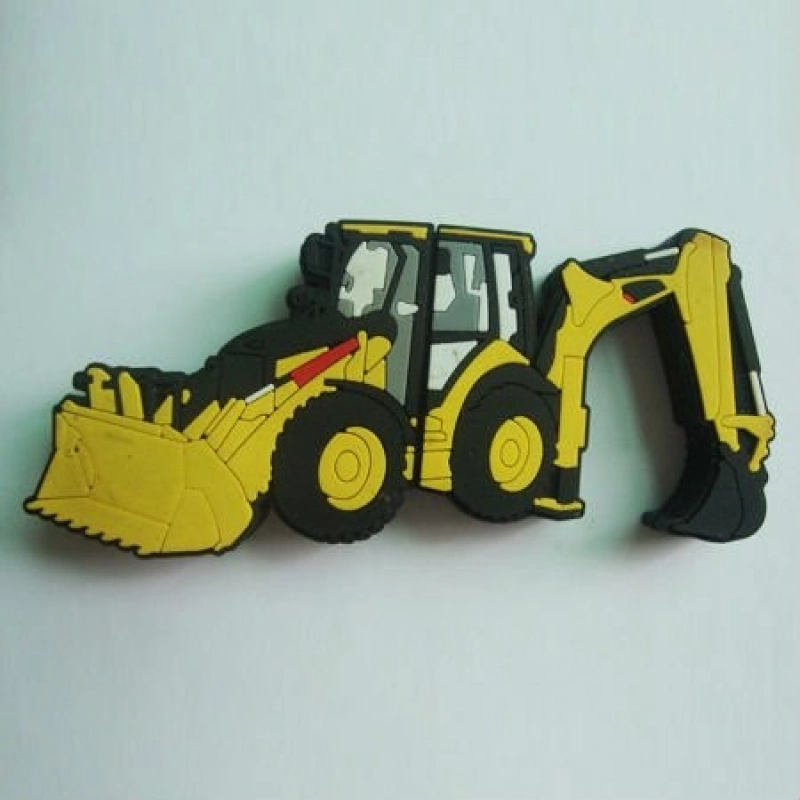 Memoria USB en PVC 2D diseño Grúa con Pala