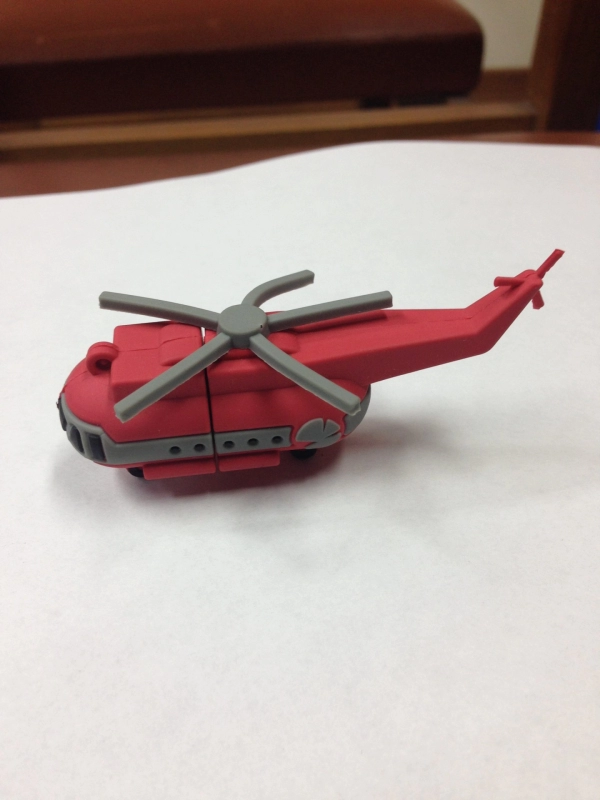 Memoria USB en PVC 3D diseño Helicoptero