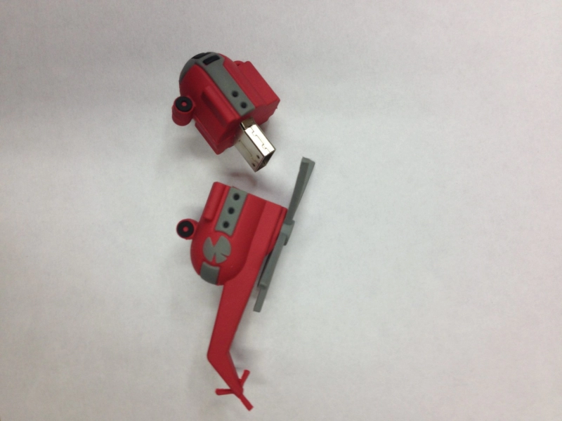 Memoria USB en PVC 3D diseño Helicoptero