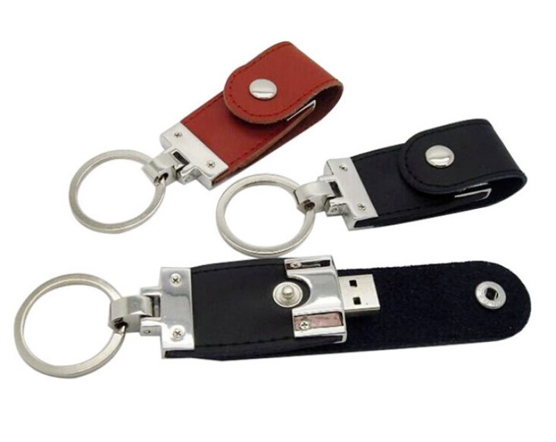 Memoria USB en Cuero y Metal