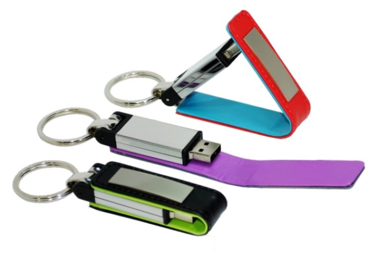 Memoria USB en Cuero y Metal