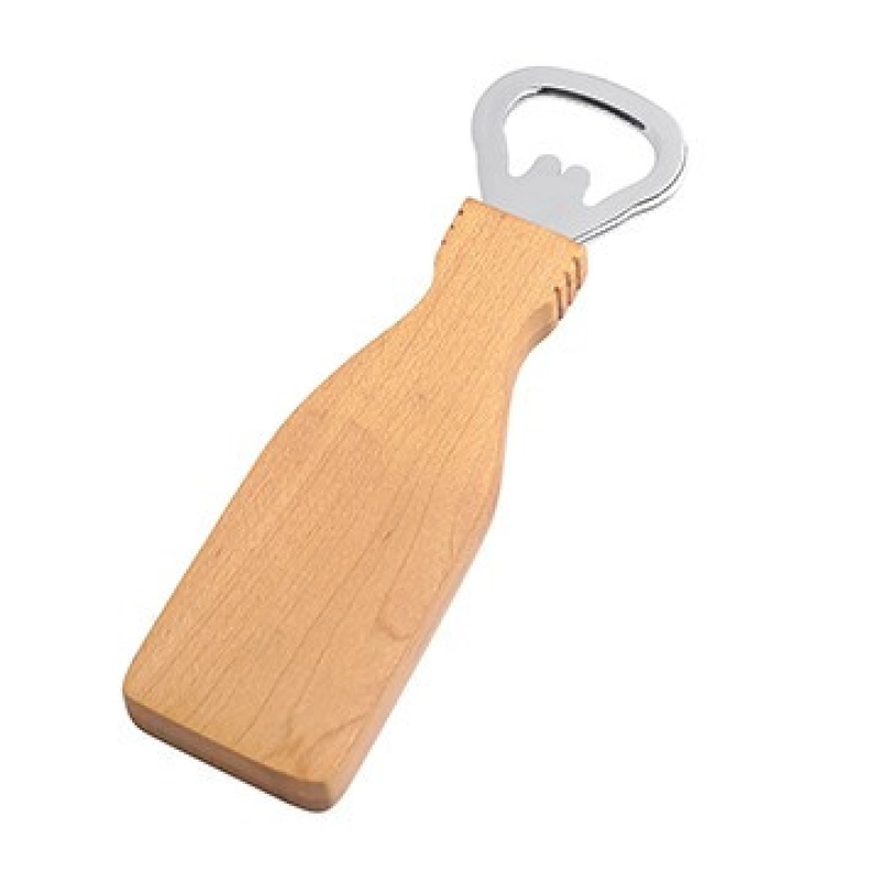 Destapador en forma de Botella en Metal y Madera