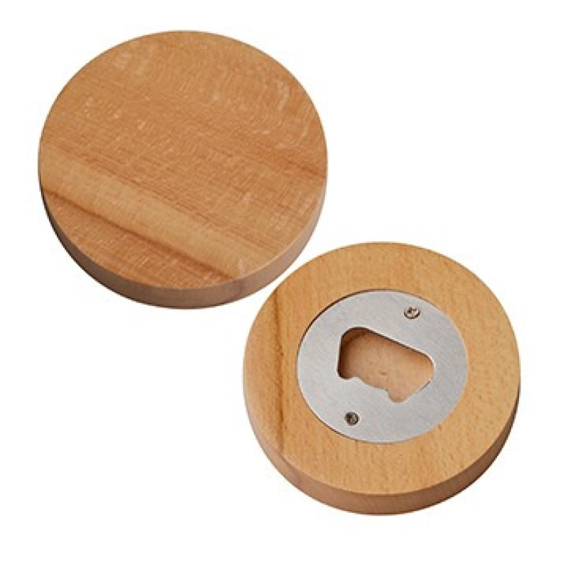 Destapador Redondo en Metal y Madera