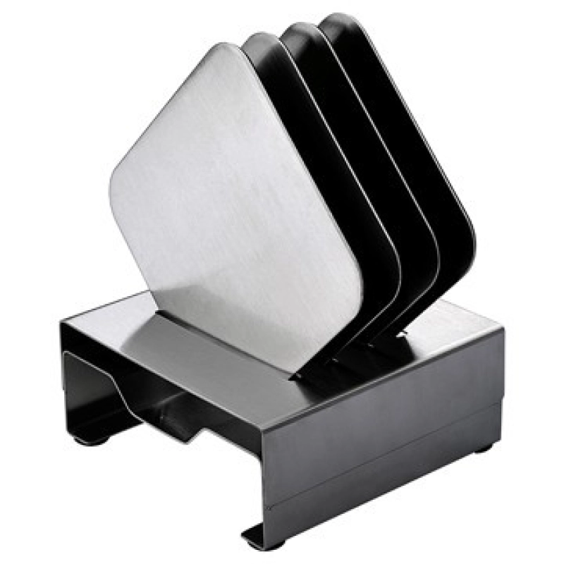 Portavasos Cuadrado Metalico x 4 con su base