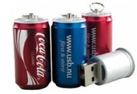 Memoria USB metalica en forma de Lata de Gaseosa