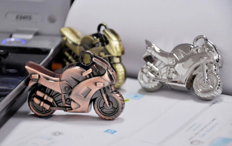 Memoria USB metalica en forma de Motocicleta