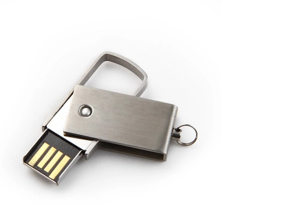 Memoria USB giratoria metalica mini