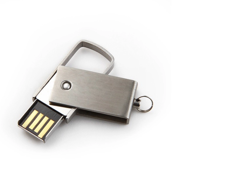 Memoria USB giratoria metalica mini